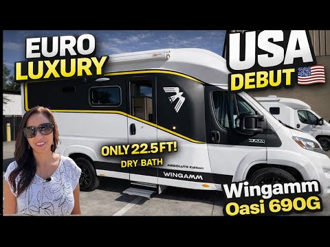 2026 Wingamm Oasi 690 G —USA Debut 🇺🇸 | The Longer European RV | Only 22.5’ with Dry Bath & Garage