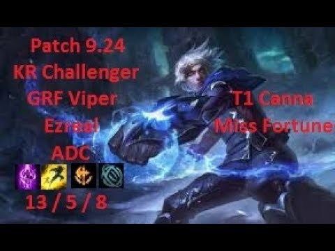 GRF Viper - Ezreal vs Miss Fortune - T1 Canna - KR Challenger