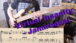 Jamiroquai - Virtual Insanity [BASS COVER] - with notation and tabs
