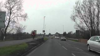 preview picture of video 'Driving Along Ashchurch Road From Junction 9 M5 To Tewkesbury, Gloucestershire, England'