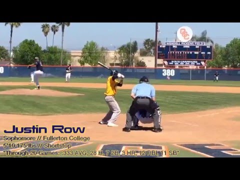 Justin Row SS Fullerton College Sophomore - Univ. of South Carolina Commit