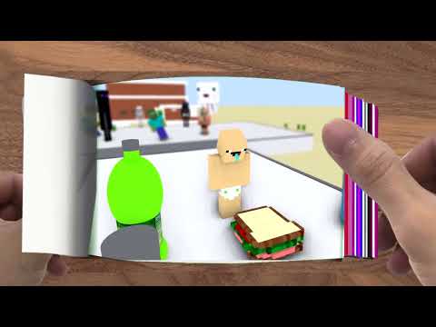 FLIPBOOK  Monster School  SCULPT PEOPLE CHALLENGE   Minecraft Animation006