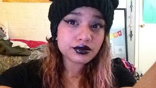 Get Ready With Me - CHEAP Black Lipstick Hack