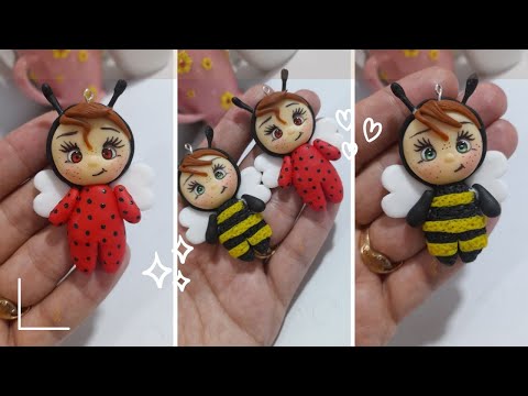 How to Make Cute Bee & Ladybug Dolls | DIY Polymer Clay Tutorial