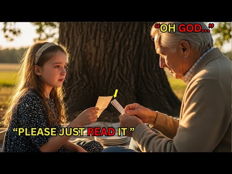 “POOR GIRL PRETENDS TO PICNIC WITH EMPTY PLATES — KIND OLD MAN READS HER NOTE AND IS STUNNED"