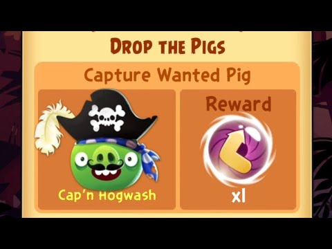 Angry Birds Pop Level 631 Captured Cap'n Hogwash Wanted Pigs