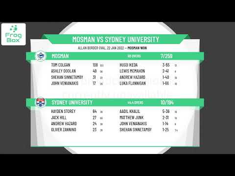 NPC - 2nd Grade - Round 10 - Mosman v Sydney University