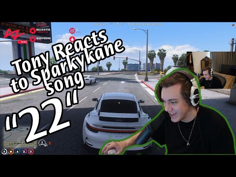 AnthonyZ ( Tony Corleone ) Reacts to Sparky Kane new song ''22''  GTA RP Nopixel 3.0