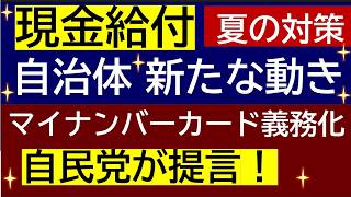 現金給付 夏の物価対策 ＆ 自民党「マイナンバーカード義務化」提言