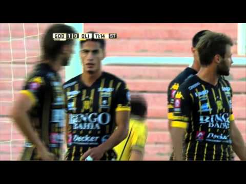 González no lo pudo liquidar. Godoy Cruz 1 - Olimpo 0. Fecha 8. Primera División 2016