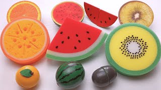 Satisfying Video | Cutting and Mixing Wooden, Plastic Fruits and Bath Sponges ASMR #2023