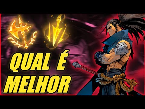 CONQUISTADOR OU RITMO FATAL? QUAL ESCOLHER! - YASUO GAMEPLAY - League of Legends