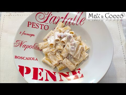 RIGATONI PANCETTA e MASCARPONE - Primo Piatto GUSTOSISSIMO, da non credere!