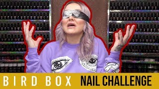 BIRD BOX NAIL CHALLENGE - ACRYLIC SCULPT BLINDFOLDED