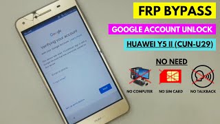 Huawei Y5 2 (Huawei Y5II) FRP bypass without PC | Google account unlock | 100% Working solution