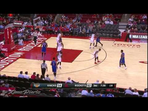 Kristaps Porzingis on Fire in 3rd Qtr   Knicks vs Rockets   October 4, 2016   2016 17 NBA Preseason