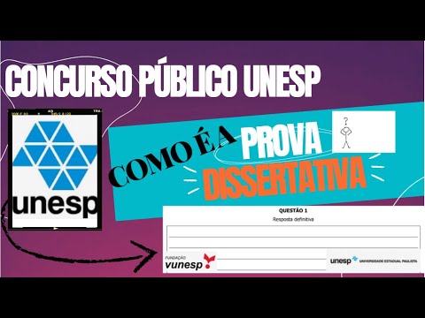 COMO É A PROVA DISSERTATIVA? COMO É A QUESTÃO DISSERTATIVA? NO CONCURSO PÚBLICO DA UNESP-VEJA VÁRIAS