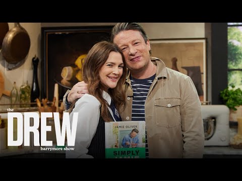 Jamie Oliver Shows Drew Barrymore How to Make Eggplant Milanese | The Drew Barrymore Show