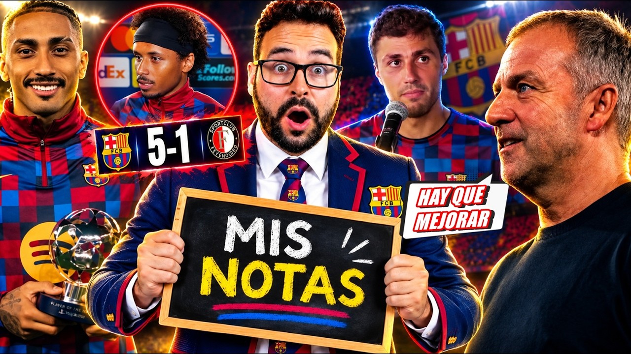 🚨FLICK: "¿5-1? HAY que MEJORAR MÁS" - RAPHINHA sobre BALÓN de ORO y RODRI - Mis NOTAS a JUGADORES