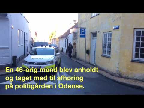 Politiopbud i Kirkestræde i Faaborg