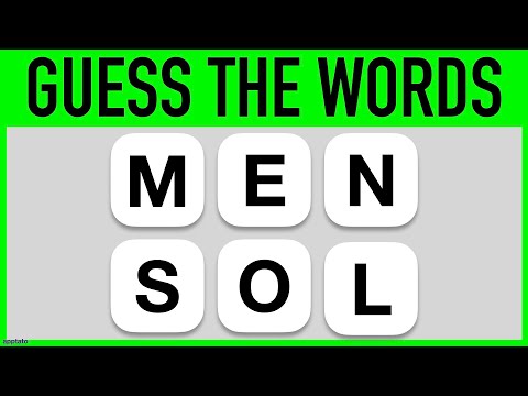 ANAGRAMS WORD GAME #4 - 25 Scrambled Words Guessing Game