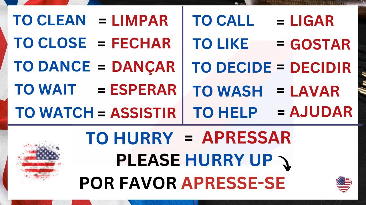 Aprenda os Principais Verbos Regulares em Inglês #10 / Aulas de Inglês / Curso de Inglês