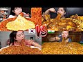 KOREAN VS INDIAN! EATING TONS OF SPICY NOODLES MUKBANG!🇰🇷🆚🇮🇳🌶️🌶️🌶️🔥🔥🔥