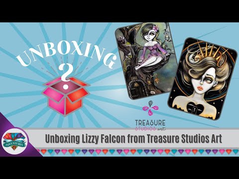 Unboxing Lizzy Falcon from Treasure Studios Art 💎  diamond painting 💎