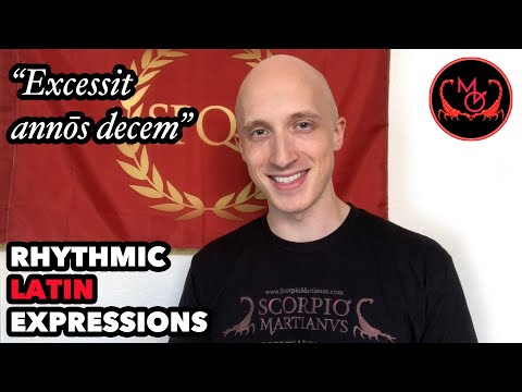 Rhythmic Latin expressions "Excessit annos decem"