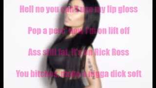 No Flex Zone- Nicki Minaj and Pusha T (NEW 2014)(LYRICS VIDEO)
