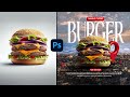 Photoshop Tutorial Graphic Design Burger Poster Design