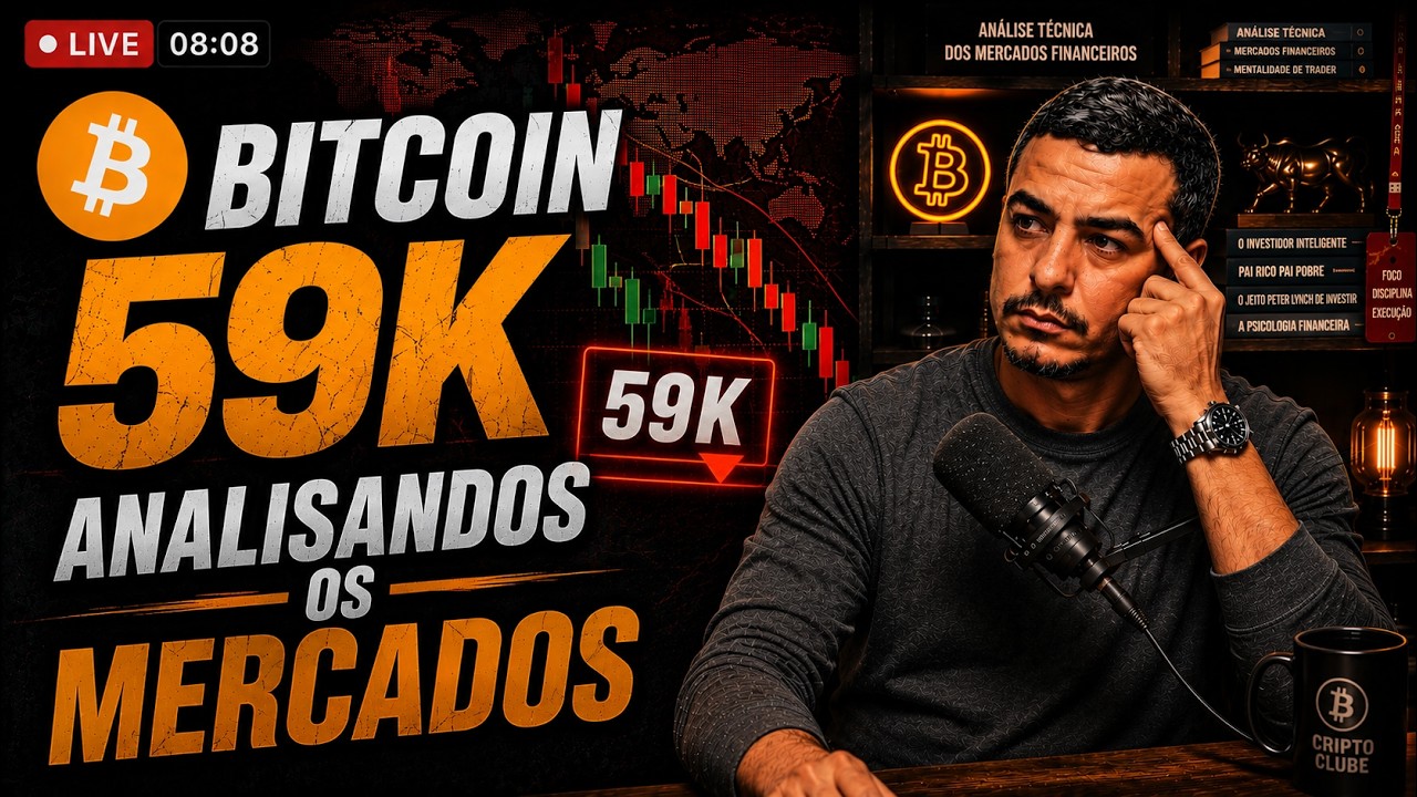 Bitcoin HOJE - 59k Será SUPORTE NESSA SEMANA? - Analisando Ações Mercados e ETFs - Day Trade Cripto