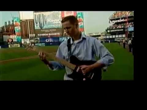 Patrick DeCoste performs the National Anthem at Shea Stadium