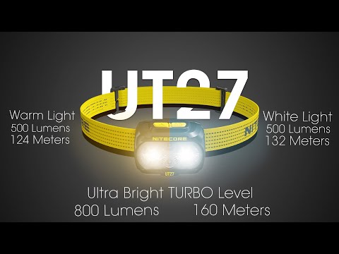 ukázka funkcí duální čelovky Nitecore UT27