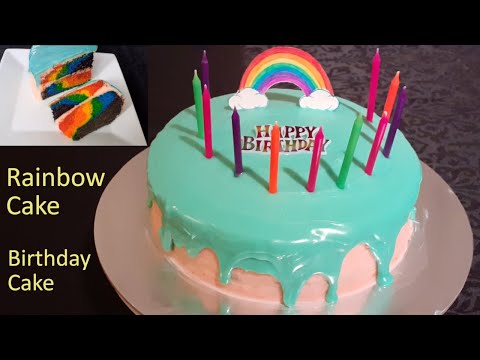 Delicious Rainbow Cake in a Single Mold
