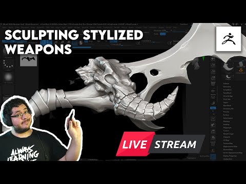 Sculpting Stylized Weapons in Zbrush - Special Livestream!