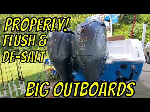 How to Properly Flush and Desalt BIG Outboards (The right way!)