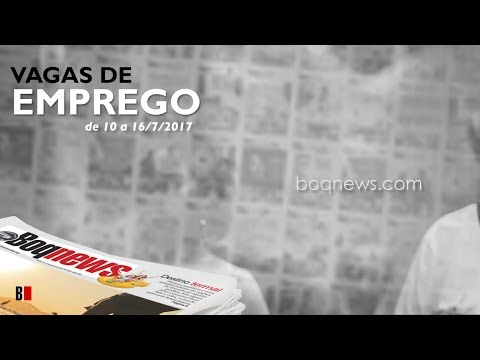 Vagas de Emprego de 10 a 16/07