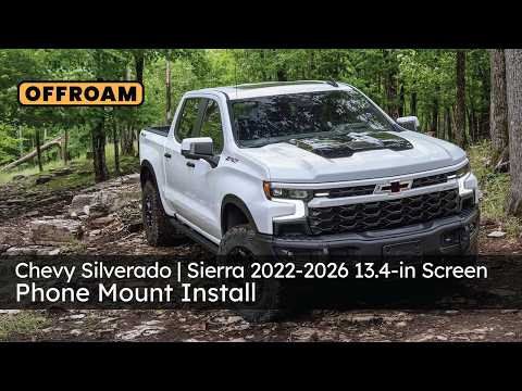 Chevy Silverado | GMC Sierra 2022-2026 | HD 2024-2026 - OFFROAM Phone Mount Install - 13.4\" Screen
