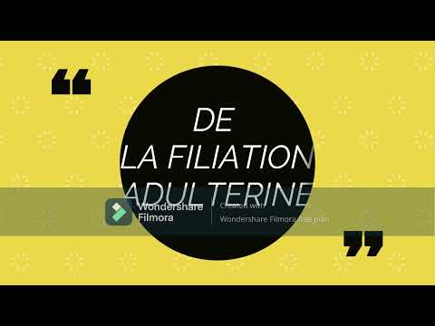 Droit de la famille les types de filiation cours 8 video 1
