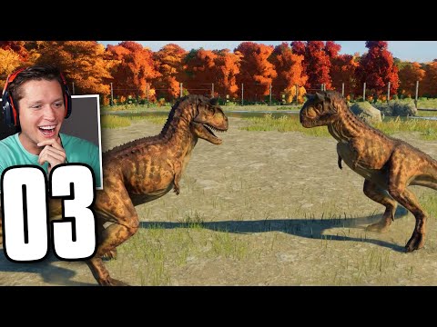 Jurassic World Evolution 2 - Part 3 - FIRST DINOSAUR BATTLE