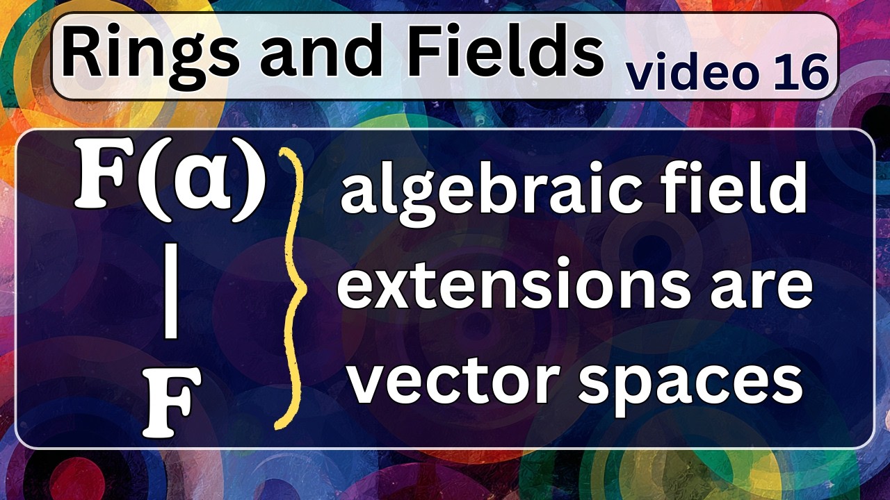The start of field extensions -- Rings and Fields 16