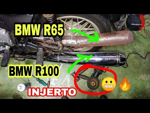 😬Adaptar ESCAPES de Moto BMW R100 en BMW R65 y prueba🚀 La embargaa vuela!!🤣