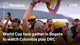 LIVE: World Cup fans gather in Bogota to watch Colombia play DRC