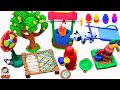 DIY How To Make Polymer Clay Miniature Village House Water Wells Kitchen Set Doll Tree Kite