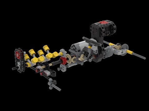 How to motorize the LEGO Technic 42111 Dom's Dodge Charger with buggy motor and a PF Servo