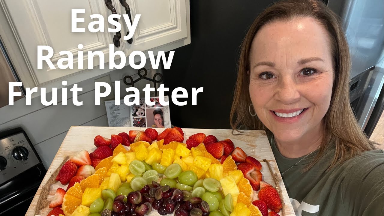 Easy Rainbow Fruit Platter | Healthy treats for kids | Healthy St. Patrick's Day party food