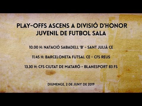 Play-offs ascens a Divisió d'Honor Juvenil de Futbol Sala