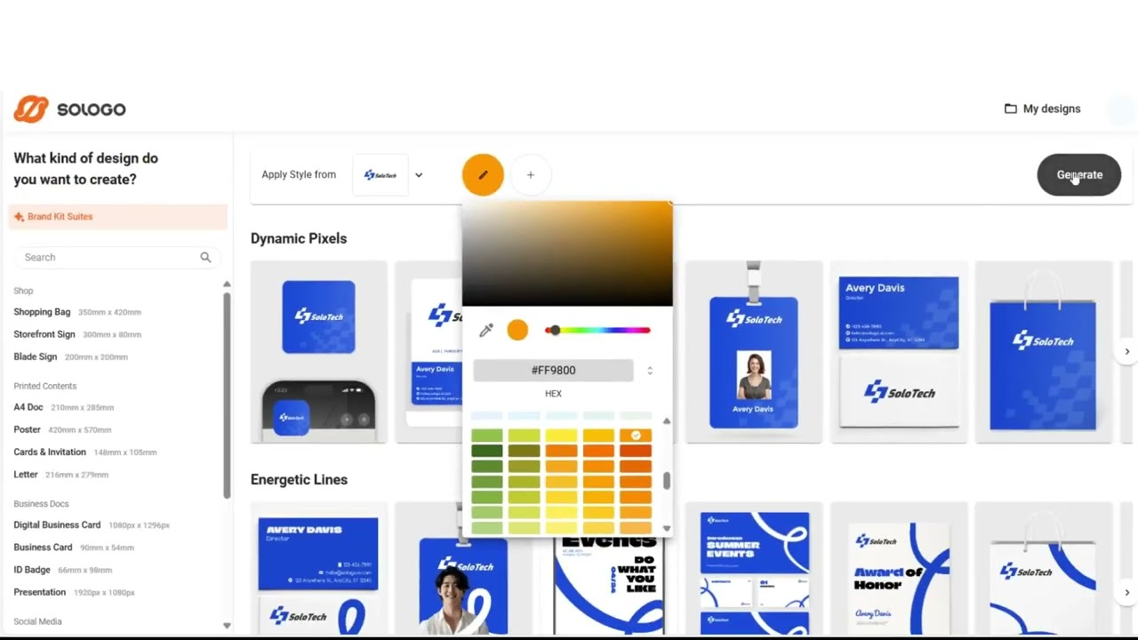 SologoAI Brand kits generator