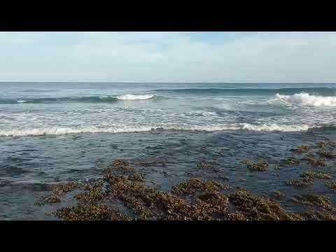 Waves at the sea slightly close up shot